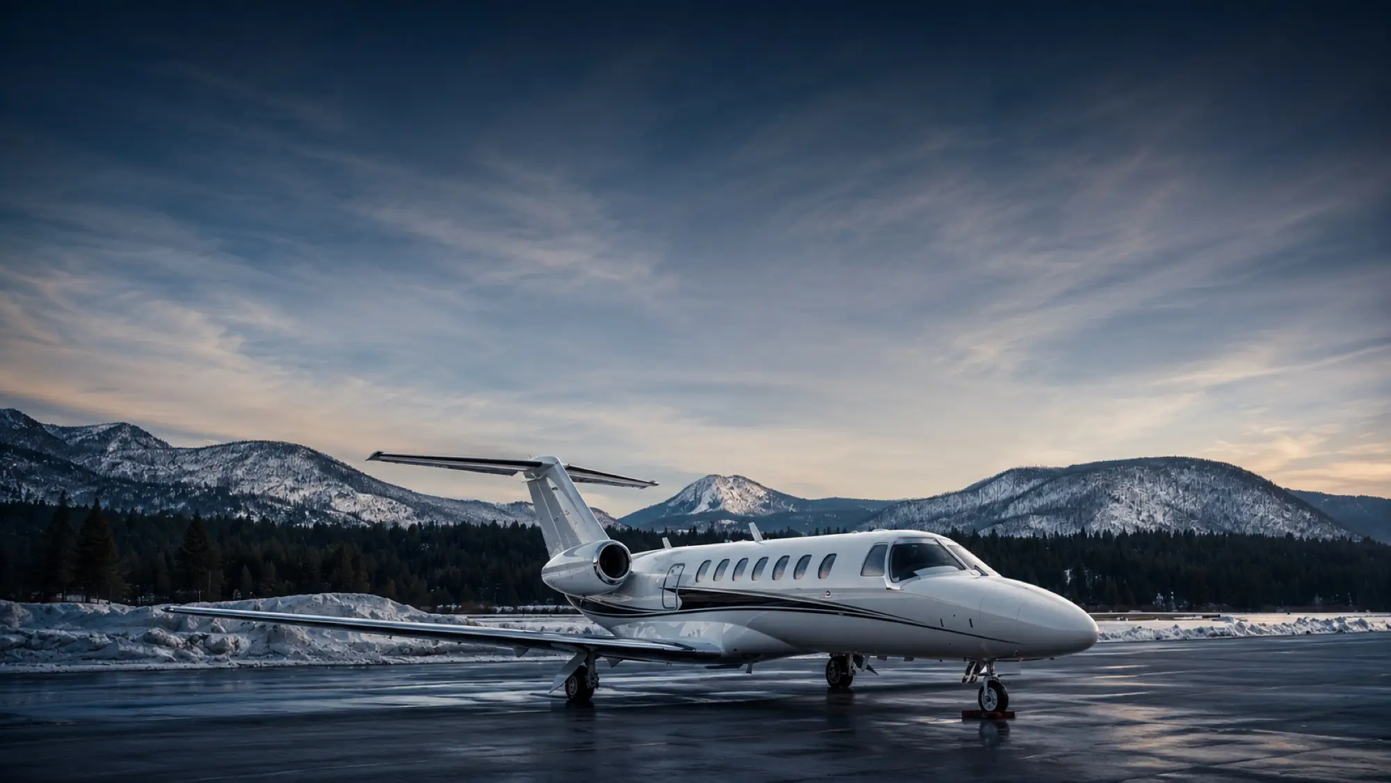 Privatflugzeug auf einem Flugplatz in Bayern